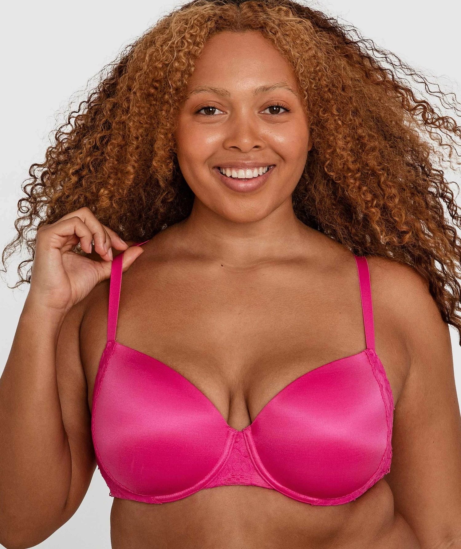 Planet Bliss Lace Contour Bra - Fuchsia Pink 3 Planet Bliss Lace Contour Bra - Fuchsia Pink - Image 3
