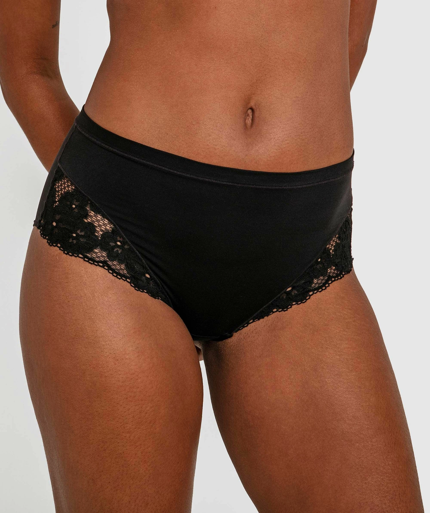 Planet Bliss Lace Full Brief Knicker - Black 3 Planet Bliss Lace Full Brief Knicker - Black - Image 3