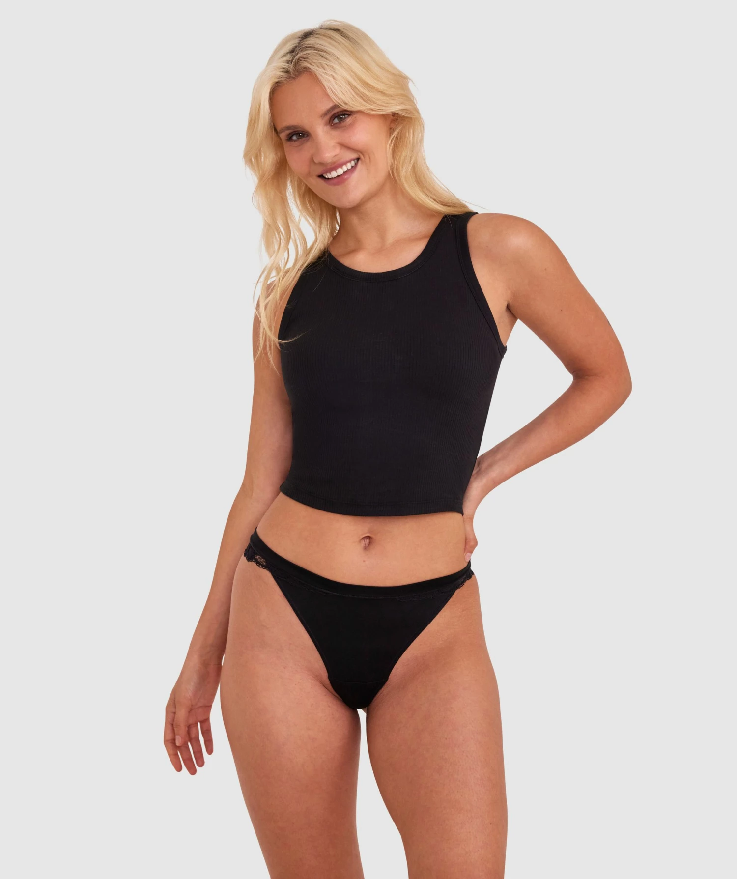 Planet Bliss Lace V String - Black 5 Planet Bliss Lace V String - Black - Image 5