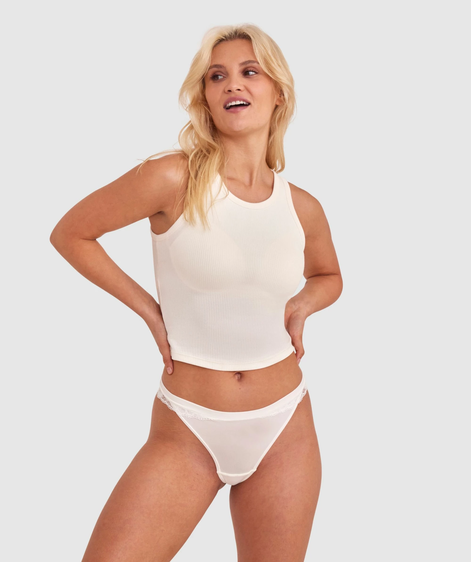 Planet Bliss Lace V String - Ivory 2 Planet Bliss Lace V String - Ivory - Image 2