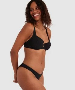 Planet Bliss Swim New Wave Brazilian Pant - Black -BRAS N THINGS Shop planet bliss swim new wave brazilian pant black 01425201
