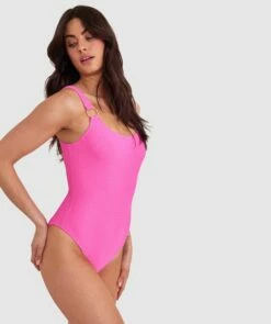 Planet Bliss Swim New Wave Underwire One Piece - Hot Pink -BRAS N THINGS Shop planet bliss swim new wave underwire one piece hot pink 01425502 15