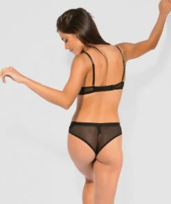 Posie Lace Brazilian Knicker - Black -BRAS N THINGS Shop posie lace brazilian knicker black 00496701