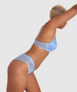 Posie Lace Brazilian Knicker - Light Blue -BRAS N THINGS Shop posie lace brazilian knicker light blue 00496709 1