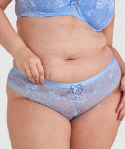 Posie Lace Brazilian Knicker - Light Blue
