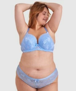 Posie Lace Full Cup Bra - Light Blue -BRAS N THINGS Shop posie lace full cup bra light blue 01152004 8
