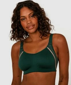 Pro Elite Full Cup Crop Bra - Teal