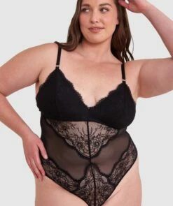 Revolve Lingerie Bodysuit - Black -BRAS N THINGS Shop revolve lingerie bodysuit black 01442201