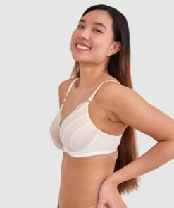 Revolve Removable Wire Full Cup Plunge Bra - Ivory -BRAS N THINGS Shop revolve removable wire full cup plunge bra ivory 01441602 5