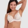 Revolve Removable Wire Full Cup Plunge Bra - Ivory