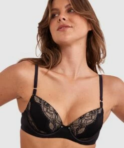 Revolve Removable Wire Push Up Bra - Black -BRAS N THINGS Shop revolve removable wire push up bra black 01441401 10