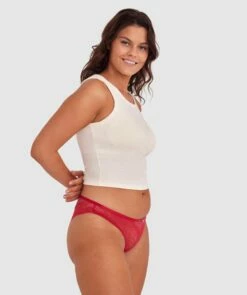 Rina Brazilian Knicker - Red -BRAS N THINGS Shop rina brazilian knicker red 01481701 2