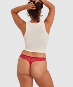 Rina V String - Red -BRAS N THINGS Shop rina v string red 01481601 1