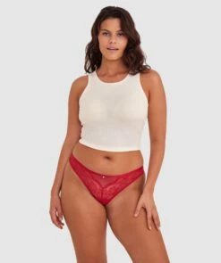 Rina V String - Red -BRAS N THINGS Shop rina v string red 01481601 2