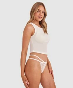 Romance Mini V Knicker - Ivory 7 Romance Mini V Knicker - Ivory -BRAS N THINGS Shop romance mini v knicker ivory 01086004