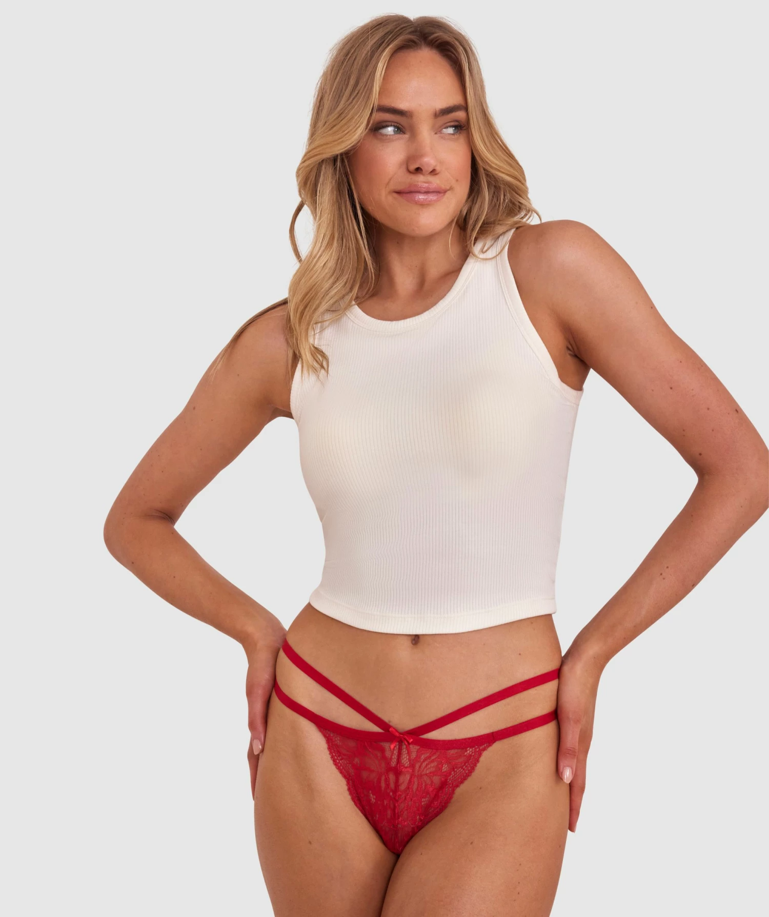 Romance Mini V Knicker - Red 5 Romance Mini V Knicker - Red - Image 5