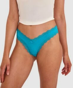 Rosy High Cut Brief - Teal