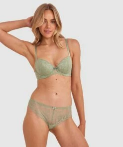 Sally Brazilian Knicker - Khaki -BRAS N THINGS Shop sally brazilian knicker khaki 01484402 2