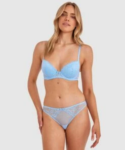 Sally Push Up Bra - Sky Blue -BRAS N THINGS Shop sally push up bra sky blue 01484703