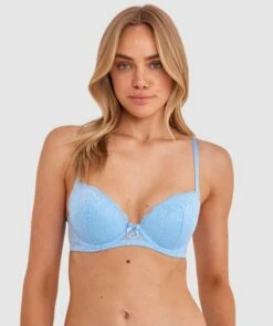 Sally Push Up Bra - Sky Blue