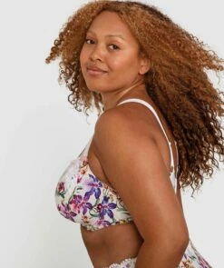 Sapphire Full Cup Bra - Floral Print/White -BRAS N THINGS Shop sapphire curvy underwire bra print floral 00015745 3