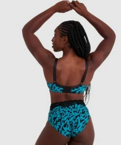 Sapphire Full Cup Bra - Animal Print/ Black -BRAS N THINGS Shop sapphire full coverage underwire bra print animal 00015738 21