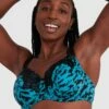 Sapphire Full Cup Bra - Animal Print/ Black