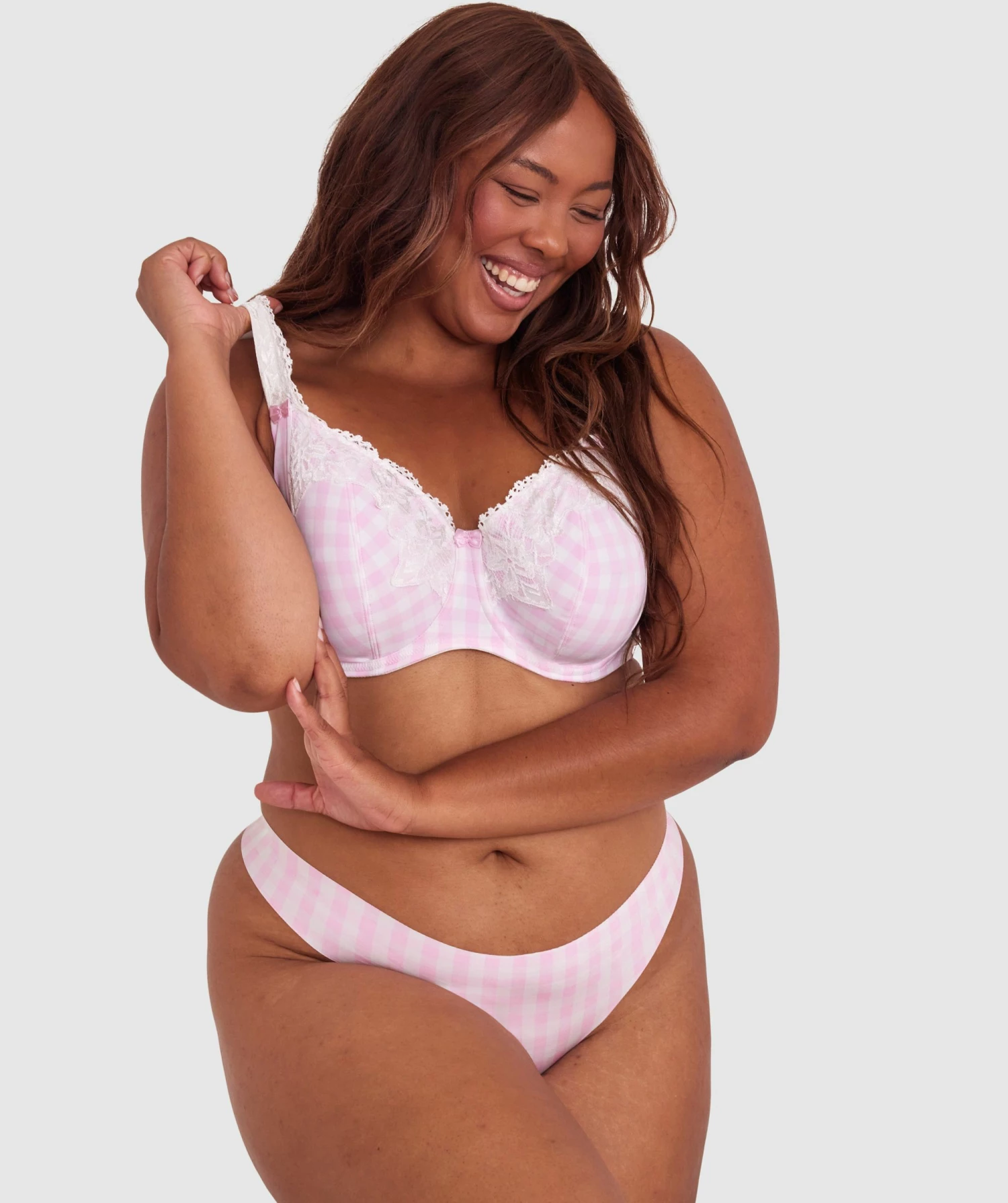 Sapphire Full Coverage Underwire Bra - Print Check 1 Sapphire Full Coverage Underwire Bra - Print Check