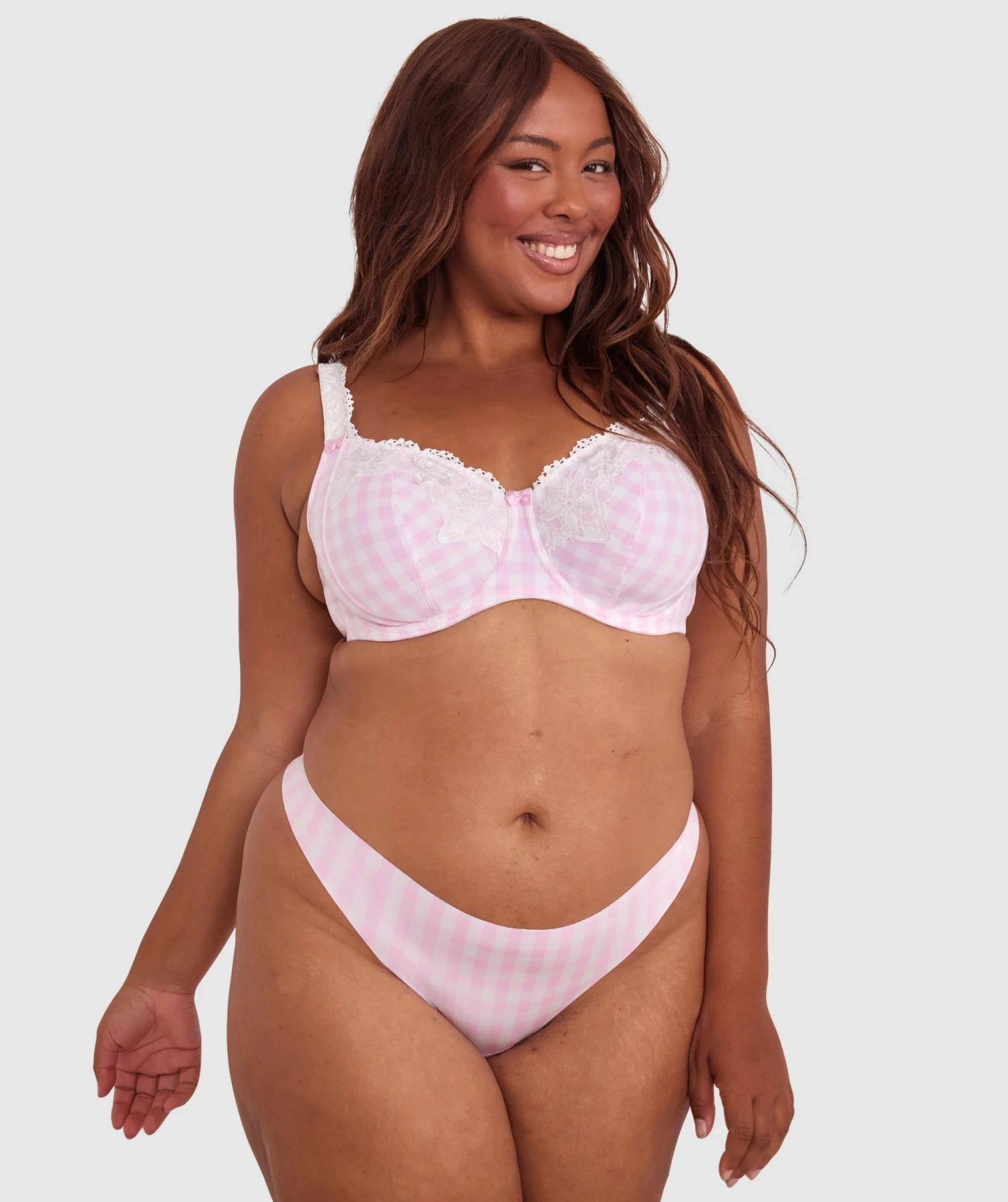 Sapphire Full Coverage Underwire Bra - Print Check 3 Sapphire Full Coverage Underwire Bra - Print Check - Image 3