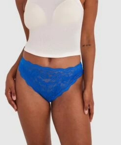 Sara High Waist Brazilian Knicker - Cobalt Blue