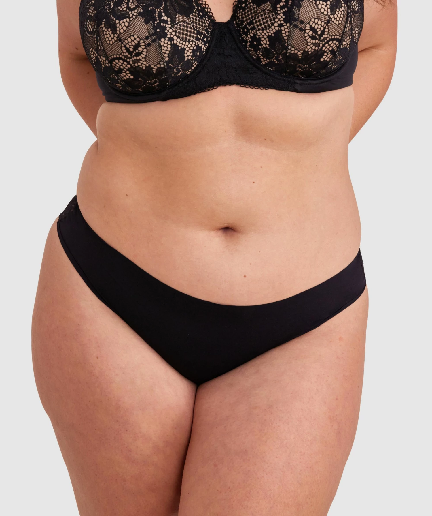 Smooth Comfort Lace Bikini Knicker - Black 1 Smooth Comfort Lace Bikini Knicker - Black
