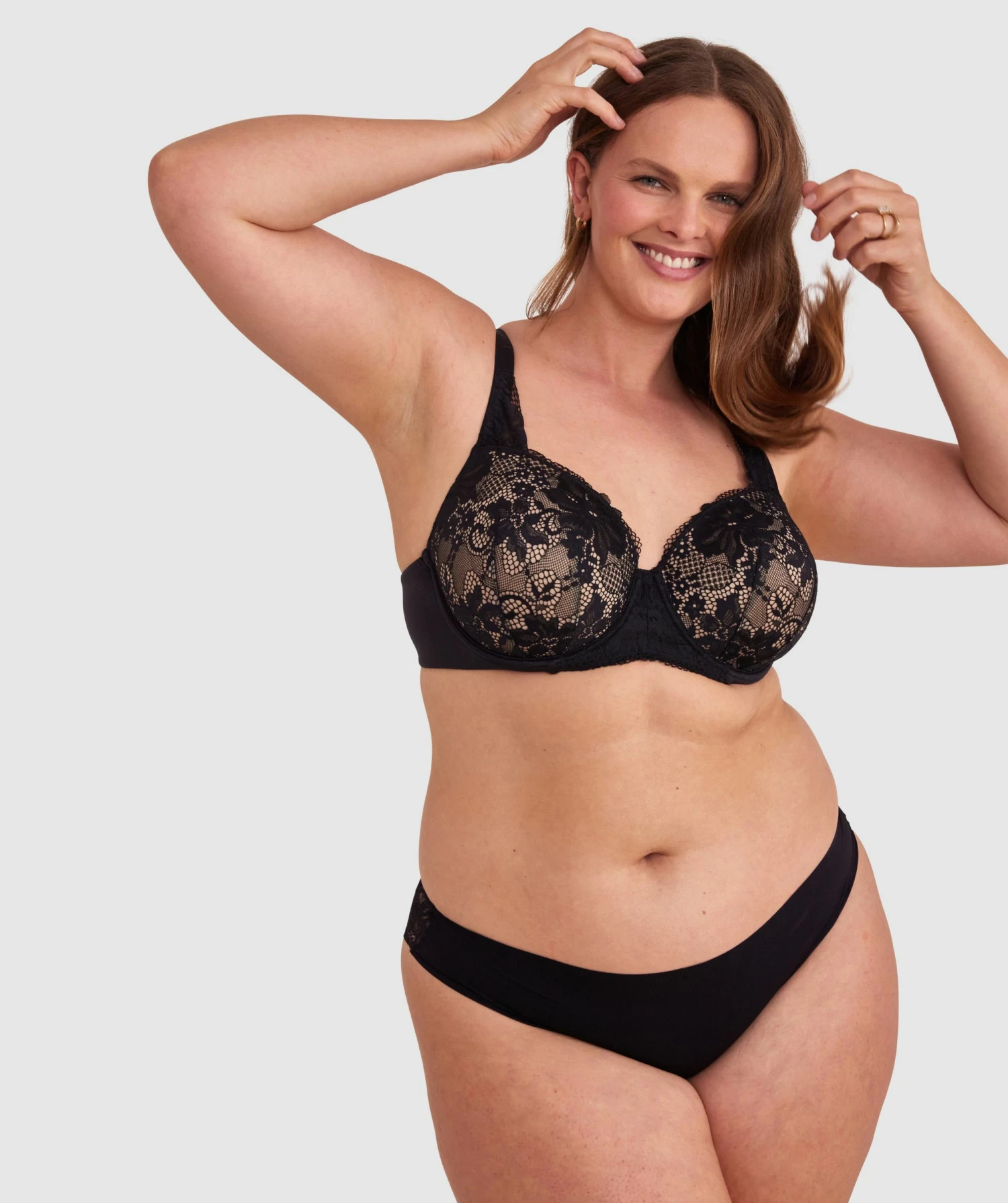 Smooth Comfort Lace Bikini Knicker - Black 2 Smooth Comfort Lace Bikini Knicker - Black - Image 2