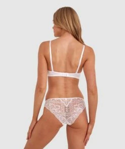 Smooth Comfort Lace Bikini Knicker - Ivory -BRAS N THINGS Shop smooth comfort lace bikini knicker ivory 00499004 1