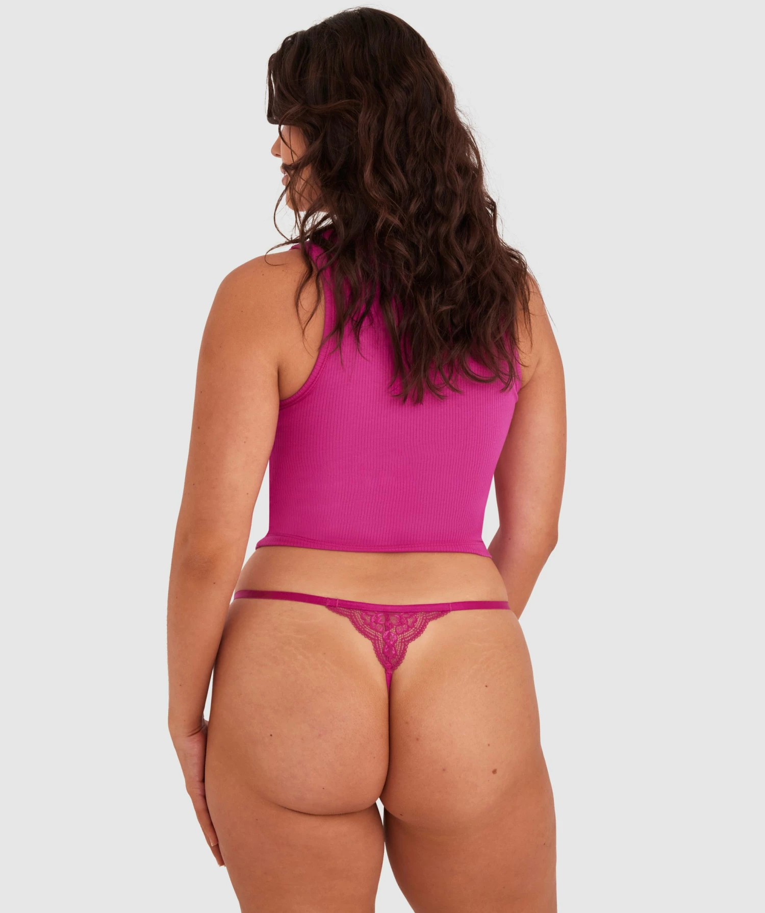 Smooth Comfort Lace Mini V - Rose 2 Smooth Comfort Lace Mini V - Rose - Image 2