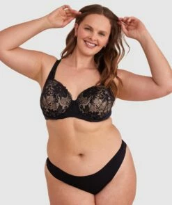 Smooth Comfort Lace V String Knicker - Black/ Black 9 Smooth Comfort Lace V String Knicker - Black/ Black -BRAS N THINGS Shop smooth comfort lace v string knicker black black 00498802 10
