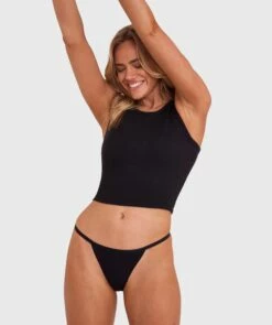 Smooth Comfort Mini V Knicker - Black -BRAS N THINGS Shop smooth comfort mini v knicker black 01013302 6