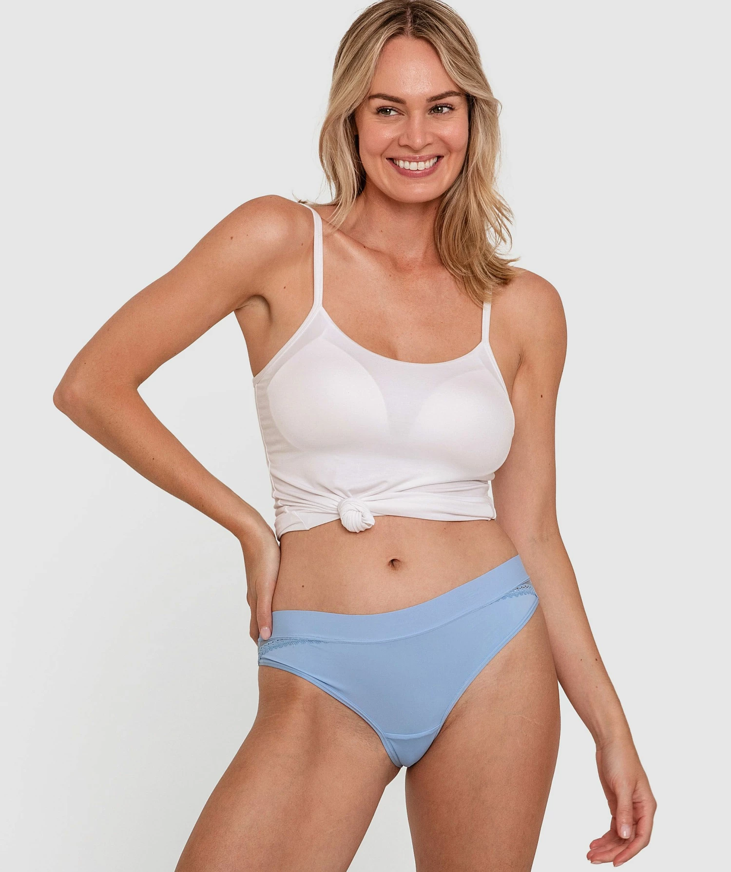 Smooth Luxe Brazilian Knicker - Blue 2 Smooth Luxe Brazilian Knicker - Blue - Image 2