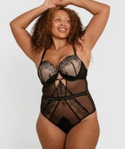 Soraya Push Up Bodysuit - Black