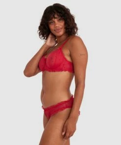 Stolen Hearts Brazilian Knicker - Red -BRAS N THINGS Shop stolen hearts brazilian knicker red 01480901 2