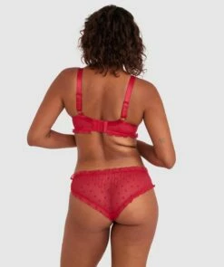 Stolen Hearts Brazilian Knicker - Red -BRAS N THINGS Shop stolen hearts brazilian knicker red 01480901 3