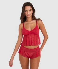 Stolen Hearts Cami - Red -BRAS N THINGS Shop stolen hearts cami red 01467201 2