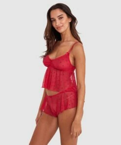 Stolen Hearts Cami - Red -BRAS N THINGS Shop stolen hearts cami red 01467201 3