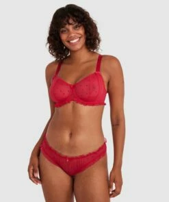 Stolen Hearts Full Coverage Bra - Red -BRAS N THINGS Shop stolen hearts full coverage bra red 01480601 4