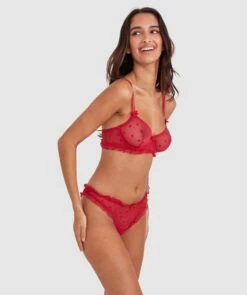 Stolen Hearts Underwire Bra - Red -BRAS N THINGS Shop stolen hearts underwire bra red 01480701 2