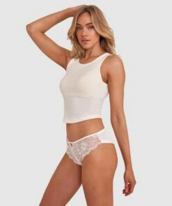 Tia Brazilian Knicker - Ivory -BRAS N THINGS Shop tia brazilian knicker ivory 00847702