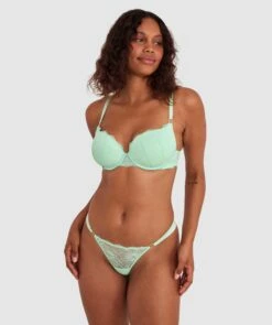 Tia Contour Plunge Bra - Mint Green -BRAS N THINGS Shop tia contour plunge bra mint green 00754104 7