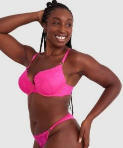 Tia Contour Plunge Bra - Pink -BRAS N THINGS Shop tia contour plunge bra pink 00754105 6