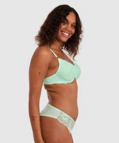 Tia Full Cup Plunge Bra - Mint Green -BRAS N THINGS Shop tia full cup plunge bra mint green 01440801 10