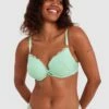 Tia Full Cup Plunge Bra - Mint Green
