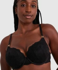 Tia Plunge Contour Bra - Black